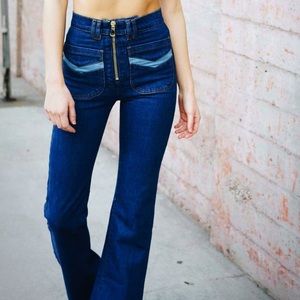REVICE Denim High Waisted Blair Flare Bell Bottoms